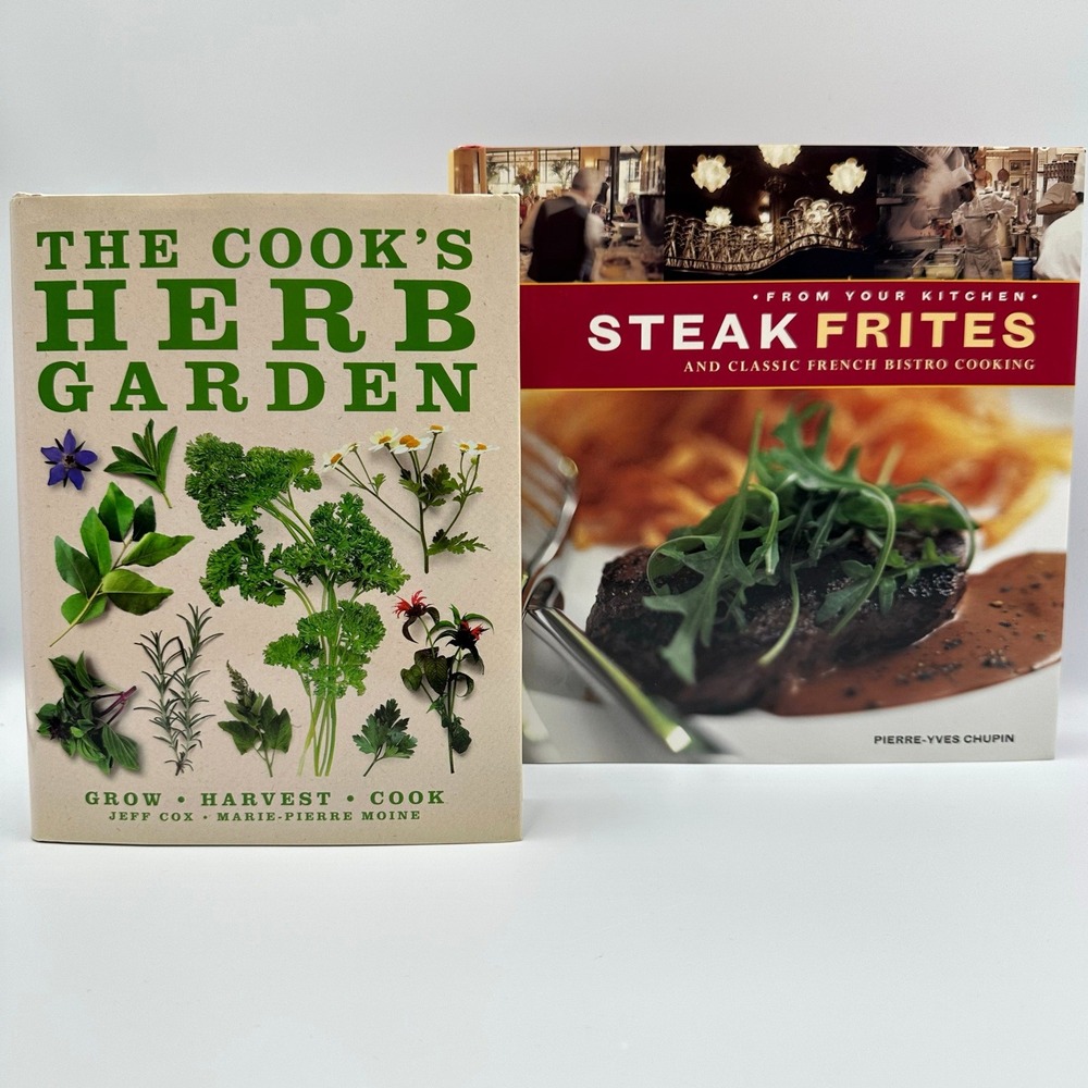 French Bistro Cookbook Lot 2‎ Steak Frites Herb Garden DK 2003 2010 Hardcover